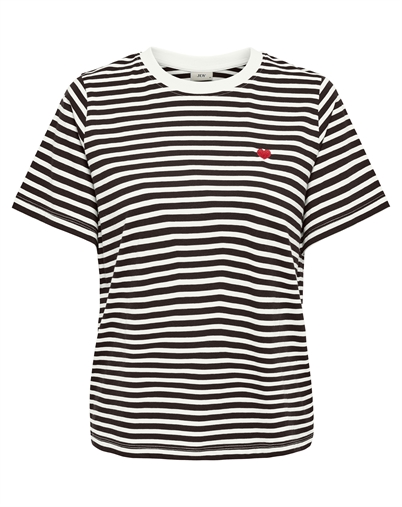 JDY - JDYPisa Print T-shirt - Cloud Dancer/New Stripe